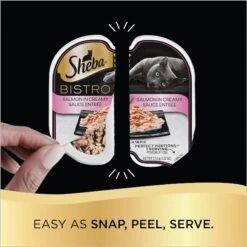 Sheba Perfect Portions Bistro Salmon In Creamy Sauce Adult Wet Cat Food -PurePet Bites Shop 269352 PT4. AC SS1800 V1626989202