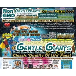 Gentle Giants Natural Non-GMO Chicken & Fish Cat & Kitten Dry Cat Food -PurePet Bites Shop 272269 PT2. AC SS1800 V1612919189