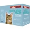 Feline Natural Hoki & Beef Feast Grain-Free Wet Cat Food, 3-oz Pouch, Case Of 12 -PurePet Bites Shop 277490 MAIN. AC SS1800 V1628699781