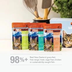 Feline Natural Lamb & King Salmon Grain-Free Wet Cat Food, 3-oz Pouch, Case Of 12 -PurePet Bites Shop 277492 PT1. AC SS1800 V1628703079