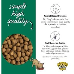 Dr. Elsey's Cleanprotein Duck Kibble Cat Dry Food -PurePet Bites Shop 277951 PT3. AC SS1800 V1701452148