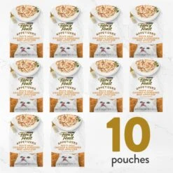 Fancy Feast Appetizers Grain-Free White Meat Chicken & Shredded Beef Appetizer In Savory Broth Wet Cat Food, 1.1-oz Tray, Case Of 10 -PurePet Bites Shop 285081 PT1. AC SS1800 V1696012069