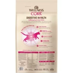 Wellness CORE Digestive Health Salmon Pate Recipe Grain-Free Wet Cat Food, 3-oz, Case Of 12 & Wellness CORE Digestive Health Wholesome Grains Salmon & Rice Recipe Dry Cat Food -PurePet Bites Shop 290196 PT2. AC SS1800 V1620088340