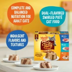 Meow Mix Tasty Layers Variety Pack Swirled Paté Cat Food, 2.75-oz Can, Case Of 12 -PurePet Bites Shop 292092 PT4. AC SS1800 V1670940731