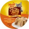 Meow Mix Tasty Layers Chicken & Turkey Recipe Stuffed With Real Chicken Swirled Paté Cat Food, 2.75-oz Can, Case Of 12 -PurePet Bites Shop 292098 MAIN. AC SS1800 V1670620868