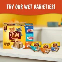 Meow Mix Tasty Layers Chicken & Turkey Recipe Stuffed With Real Chicken Swirled Paté Cat Food, 2.75-oz Can, Case Of 12 -PurePet Bites Shop 292098 PT6. AC SS1800 V1670621660