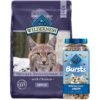 Blue Buffalo Wilderness Chicken Recipe Grain-Free Dry Cat Food & Blue Buffalo Bursts With Paw-Licken Chicken Cat Treats -PurePet Bites Shop 292746 MAIN. AC SS1800 V1619985738