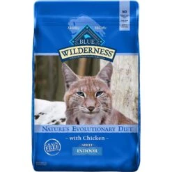 Blue Buffalo Wilderness Indoor Chicken Recipe Grain-Free Dry Cat Food & Blue Buffalo Bursts With Paw-Licken Chicken Cat Treats -PurePet Bites Shop 292758 PT1. AC SS1800 V1619983647