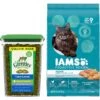 Iams ProActive Health Indoor Weight & Hairball Care Adult Dry Cat Food & Greenies Feline SmartBites Healthy Indoor Natural Tuna Flavor Soft & Crunchy Adult Cat Treats -PurePet Bites Shop 293250 MAIN. AC SS1800 V1648477586