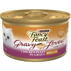 Tiny Tiger Chunks In EXTRA Gravy Chicken Recipe Grain-Free Canned Cat Food & Fancy Feast Gravy Lovers Chicken Feast In Grilled Chicken Flavor Gravy Canned Cat Food -PurePet Bites Shop 293926 PT5. AC SS1800 V1678811672