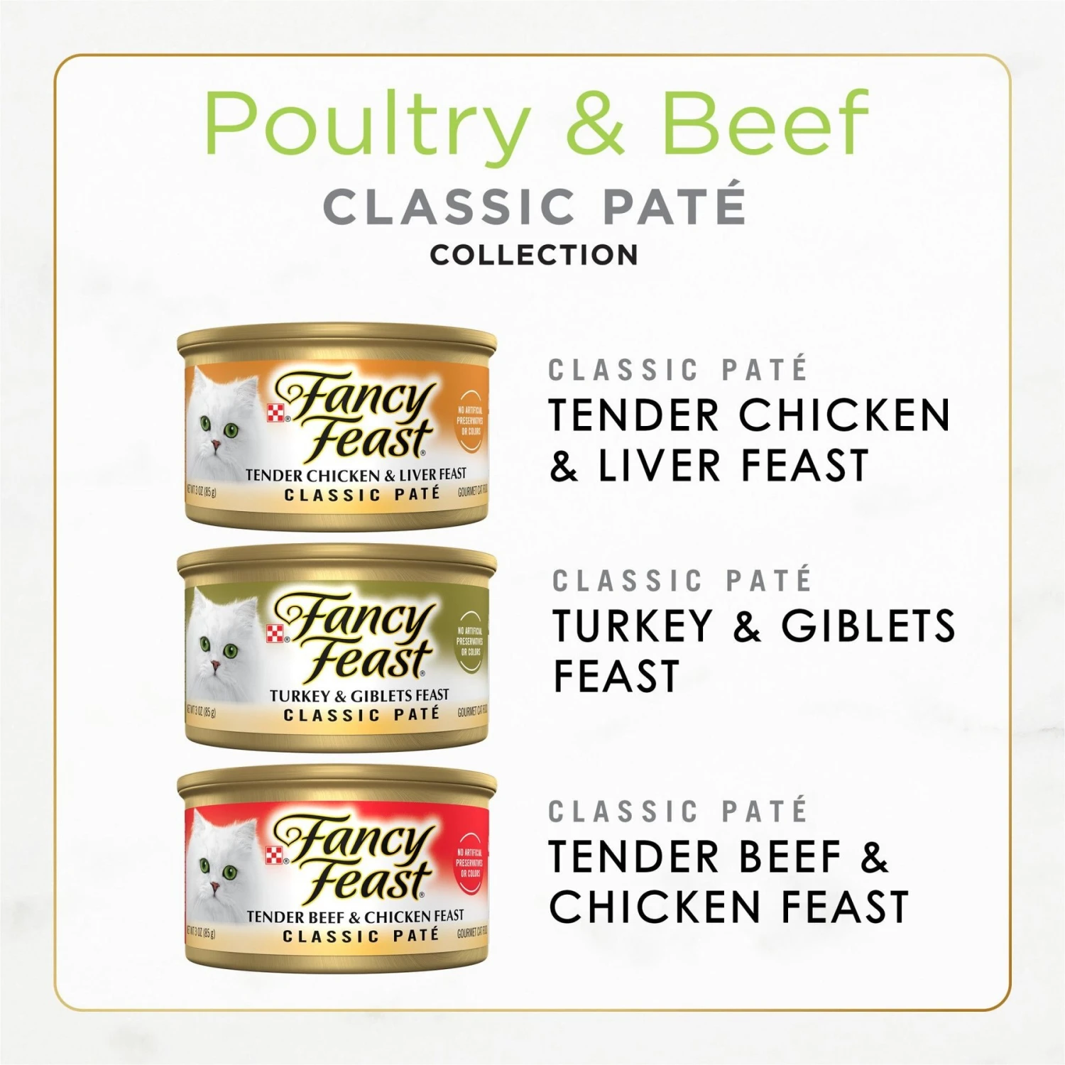 Tiny Tiger Pate Beef & Poultry Recipes Variety Pack Grain-Free Canned Cat Food & Fancy Feast Classic Poultry & Beef Pate Collection Feast Variety Pack Wet Cat Food 5 Tiny Tiger Pate Beef & Poultry Recipes Variety Pack Grain-Free Canned Cat Food & Fancy Feast Classic Poultry & Beef Pate Collection Feast Variety Pack Wet Cat Food - Image 3