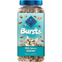 Blue Buffalo Tastefuls Chicken Indoor Natural Adult Dry Cat Food & Blue Buffalo Bursts With Savory Seafood Cat Treats -PurePet Bites Shop 294254 PT1. AC SS1800 V1663711979