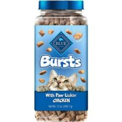 Blue Buffalo Tastefuls Chicken Indoor Natural Adult Dry Cat Food & Blue Buffalo Bursts With Paw-Licken Chicken Cat Treats -PurePet Bites Shop 294268 PT1. AC SS1800 V1663713742