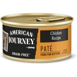 American Journey Kitten Chicken Recipe Grain-Free Dry Cat Food, 5-lb Bag & American Journey Kitten Pate Chicken Recipe Grain-Free Canned Cat Food, 3-oz, Case Of 24 -PurePet Bites Shop 297738 PT1. AC SS1800 V1694617595