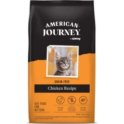 American Journey Kitten Chicken Recipe Grain-Free Dry Cat Food, 5-lb Bag & American Journey Kitten Minced Chicken Recipe in Gravy Grain-Free Canned Cat Food, 3-oz, Case Of 24 -PurePet Bites Shop 297740 PT5. AC SS1800 V1694612270