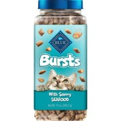 Blue Buffalo Wilderness Indoor Hairball & Weight Control Chicken Recipe Grain-Free Dry Cat Food & Blue Buffalo Bursts With Savory Seafood Cat Treats -PurePet Bites Shop 297850 PT4. AC SS1800 V1621302145
