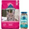 Blue Buffalo Wilderness Salmon Recipe Grain-Free Dry Cat Food & Blue Buffalo Bursts With Savory Seafood Cat Treats -PurePet Bites Shop 297856 MAIN. AC SS1800 V1621296155
