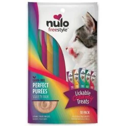 Nulo Freestyle Chicken & Cod Recipe Grain-Free Dry Cat & Kitten Food & Nulo Freestyle Perfect Purees Variety Pack Grain-Free Lickable Cat Treats -PurePet Bites Shop 298318 PT4. AC SS1800 V1621288634
