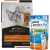 Purina Pro Plan Chicken & Rice Formula With Probiotics High Protein Cat Food & DentaLife Tasty Chicken Flavor Dental Cat Treats -PurePet Bites Shop 298438 MAIN. AC SS1800 V1623193058