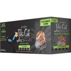 Tiki Cat Luau Variety Pack Grain-Free Canned Cat Food & Tiki Cat After Dark Variety Pack Canned Cat Food -PurePet Bites Shop 298542 PT5. AC SS1800 V1702499031