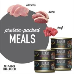 Tiki Cat Luau Variety Pack Grain-Free Canned Cat Food & Tiki Cat After Dark Variety Pack Canned Cat Food -PurePet Bites Shop 298542 PT7. AC SS1800 V1702499007