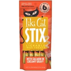 Tiki Cat Stix Salmon In Gravy Grain-Free Wet Cat Treat & Tiki Cat Aloha Friends Variety Pack Grain-Free Wet Cat Food -PurePet Bites Shop 298548 PT5. AC SS1800 V1702939343