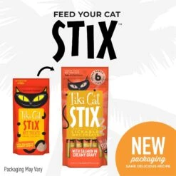 Tiki Cat Stix Salmon In Gravy Grain-Free Wet Cat Treat & Tiki Cat Aloha Friends Variety Pack Grain-Free Wet Cat Food -PurePet Bites Shop 298548 PT6. AC SS1800 V1702939343