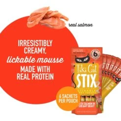 Tiki Cat Stix Salmon In Gravy Grain-Free Wet Cat Treat & Tiki Cat Aloha Friends Variety Pack Grain-Free Wet Cat Food -PurePet Bites Shop 298548 PT8. AC SS1800 V1702939342