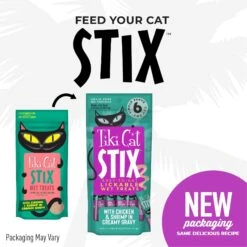 Tiki Cat Luau Velvet Mousse Variety Pack Grain-Free Wet Cat Food, 2.8-oz Pouch, Case Of 12 & Tiki Cat Stix Chicken & Shrimp In Creamy Gravy Grain-Free Wet Cat Treat -PurePet Bites Shop 298550 PT6. AC SS1800 V1702939303