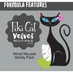 Tiki Cat Luau Velvet Mousse Variety Pack Grain-Free Wet Cat Food, 2.8-oz Pouch, Case Of 12 & Tiki Cat Broths Variety Pack Grain-free Wet Cat Food Topper, 1.3-oz Pouch, Case Of 12 -PurePet Bites Shop 298554 PT8. AC SS1800 V1703016356