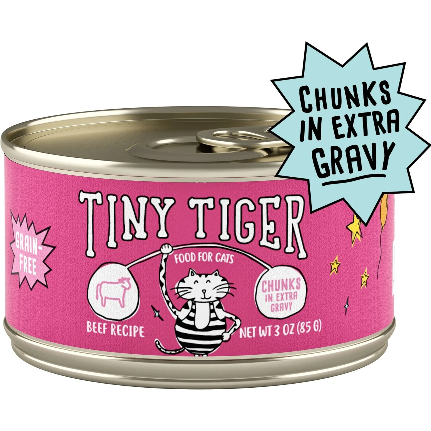 Tiny Tiger Chunks In EXTRA Gravy Beef Recipe Grain-Free Canned Cat Food & Fancy Feast Gravy Lovers Beef Feast Gravy Canned Cat Food 4 Tiny Tiger Chunks In EXTRA Gravy Beef Recipe Grain-Free Canned Cat Food & Fancy Feast Gravy Lovers Beef Feast Gravy Canned Cat Food - Image 2