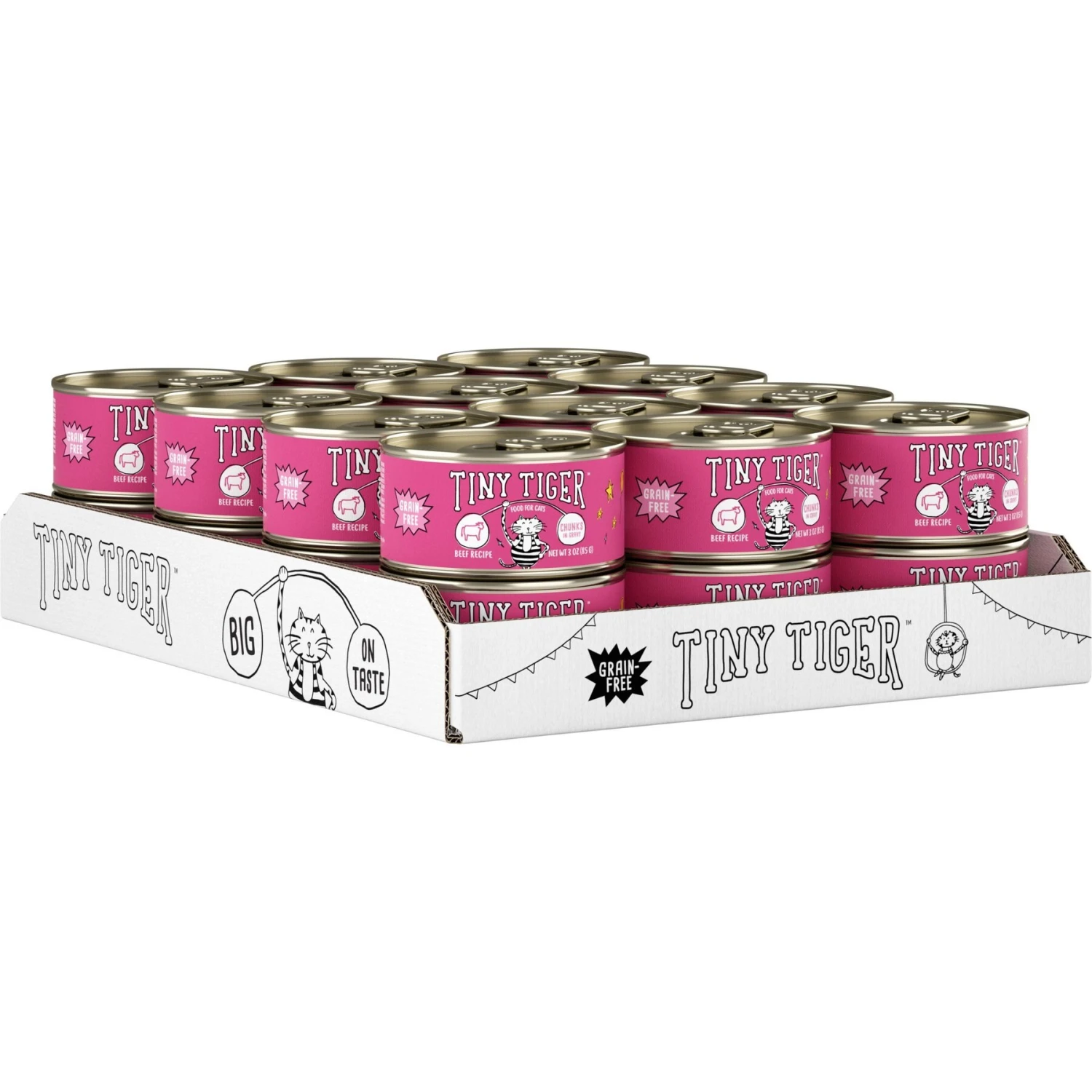 Tiny Tiger Chunks In Gravy Beef Recipe Grain-Free Canned Cat Food & Fancy Feast Gravy Lovers Beef Feast Gravy Canned Cat Food 5 Tiny Tiger Chunks In Gravy Beef Recipe Grain-Free Canned Cat Food & Fancy Feast Gravy Lovers Beef Feast Gravy Canned Cat Food - Image 3