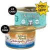 Tiny Tiger Chunks In Gravy Seafood Recipe Grain-Free Canned Cat Food & Fancy Feast Gravy Lovers Ocean Whitefish & Tuna Feast In Sauteed Seafood Flavor Gravy Canned Cat Food -PurePet Bites Shop 298578 MAIN. AC SS1800 V1692204042
