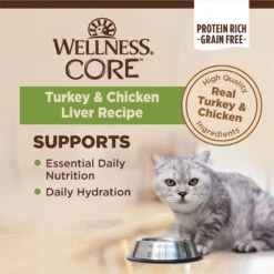 Wellness CORE Natural Grain-Free Turkey & Chicken Liver Pate Canned Kitten Food & Wellness CORE Grain-Free Salmon, Whitefish & Herring Pate Canned Kitten & Cat Food -PurePet Bites Shop 298714 PT4. AC SS1800 V1621987657
