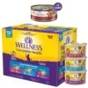 Wellness Seafood Pate Favorites Canned Cat Food, 3-oz, Case Of 24 & Wellness CORE Signature Selects Flaked Skipjack Tuna & Wild Salmon Entree In Broth Grain-Free Canned Cat Food -PurePet Bites Shop 298732 MAIN. AC SS1800 V1621296757