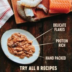 Wellness Seafood Pate Favorites Canned Cat Food, 3-oz, Case Of 24 & Wellness CORE Signature Selects Flaked Skipjack Tuna & Wild Salmon Entree In Broth Grain-Free Canned Cat Food -PurePet Bites Shop 298732 PT3. AC SS1800 V1621991315