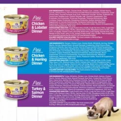 Wellness Seafood Pate Favorites Canned Cat Food, 3-oz, Case Of 24 & Wellness CORE Signature Selects Flaked Skipjack Tuna & Wild Salmon Entree In Broth Grain-Free Canned Cat Food -PurePet Bites Shop 298732 PT6. AC SS1800 V1621984075