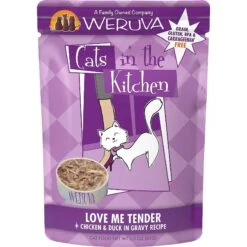 Weruva Cats In The Kitchen Love Me Tender Chicken & Duck Recipe Grain-Free Cat Food Pouches & Weruva Cats In The Kitchen Pantry Party Variety Pack Grain-Free Cat Food, 3-oz Pouch, Case Of 12 -PurePet Bites Shop 298758 PT1. AC SS1800 V1621296744