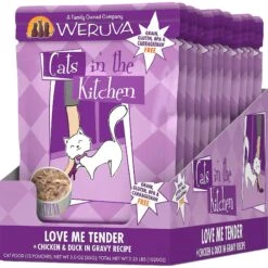 Weruva Cats In The Kitchen Love Me Tender Chicken & Duck Recipe Grain-Free Cat Food Pouches & Weruva Cats In The Kitchen Pantry Party Variety Pack Grain-Free Cat Food, 3-oz Pouch, Case Of 12 -PurePet Bites Shop 298758 PT3. AC SS1800 V1621293432