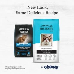 American Journey Sensitive Stomach Total Health Formula Salmon & Brown Rice Recipe Dry Cat Food, 15lb Bag -PurePet Bites Shop 299544 PT1. AC SS1800 V1663687897