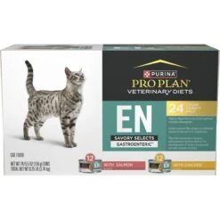 Purina Pro Plan Veterinary Diets EN Gastroenteric Savory Selects In Gravy Variety Pack Wet Cat Food