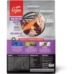 ORIJEN Free Run Chicken & Turkey, & Wild Caught Salmon & Herring Grain-Free Dry Kitten Food, 4-lb Bag -PurePet Bites Shop 311075 PT2. AC SS1800 V1626390985