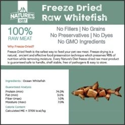 Nature's Diet Whitefish Raw Freeze-Dried Cat Treats, 1-oz Pouch -PurePet Bites Shop 318175 PT2. AC SS1800 V1628803033
