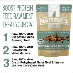 Nature's Diet Whitefish Raw Freeze-Dried Cat Treats, 1-oz Pouch -PurePet Bites Shop 318175 PT3. AC SS1800 V1628805386