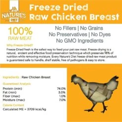 Nature's Diet Chicken Breast Raw Freeze-Dried Cat Treats, 1.5-oz Pouch -PurePet Bites Shop 318177 PT2. AC SS1800 V1628806334
