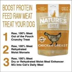 Nature's Diet Chicken Breast Raw Freeze-Dried Cat Treats, 1.5-oz Pouch -PurePet Bites Shop 318177 PT3. AC SS1800 V1628802426