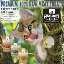 Nature's Diet Chicken Breast Raw Freeze-Dried Cat Treats, 1.5-oz Pouch -PurePet Bites Shop 318177 PT6. AC SS1800 V1628802072