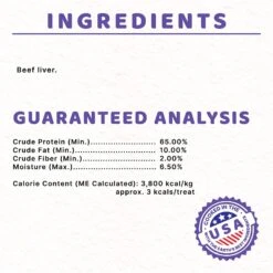 Halo Liv-A-Littles Beef Liver Protein Freeze-Dried Dog & Cat Treats, 3-oz Bag -PurePet Bites Shop 329479 PT7. AC SS1800 V1631598085