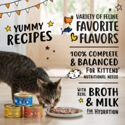 Tiny Tiger, Kitten Classic, Variety Pack, Whitefish & Poultry Pate Recipe, Canned Cat Food -PurePet Bites Shop 330998 PT3. AC SS1800 V1671733249