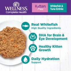 Wellness Complete Health Kitten Whitefish & Tuna Formula Grain-Free Canned Cat Food, Case Of 24 -PurePet Bites Shop 333297 PT2. AC SS1800 V1690904623